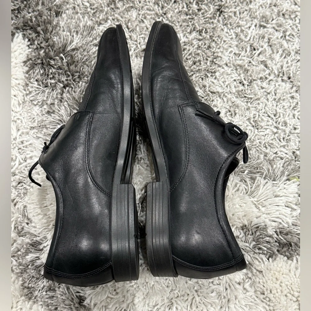 ECCO Black Leather Lace-Up Dress Shoes Men's Size 45 (US 11-11.5)